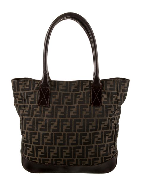 fendi zucca shopper tote|fendi zucca vintage bag.